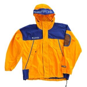 Vintage Y2K Columbia Orange & Blue Windbreaker Lightweight Jacket Men’s Large